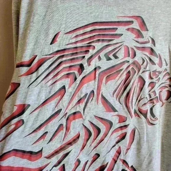 Lebron James Nike Dri-Fit Lion Men's Shirt Size Large Light Gray Short Sleeve - Picture 5 of 11